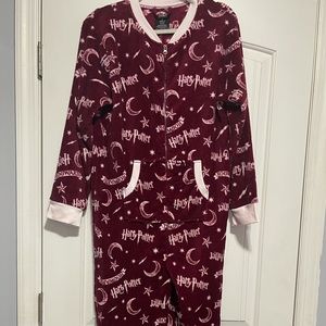 A Burgundy Harry Potter adult onesie. Only used once. In great condition.